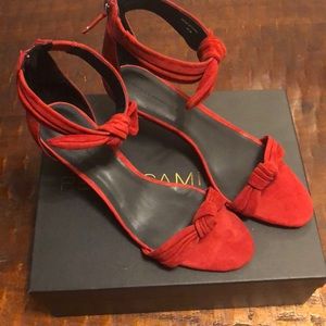 Rebecca Minkoff Kaley Red Suede Heels